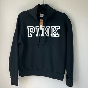 PINK black hooded sweatshirt NWT size XS/XP